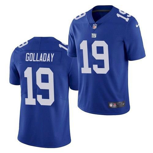 Men New York Giants 19 Kenny Golladay Nike Royal Vapor Limited NFL Jersey